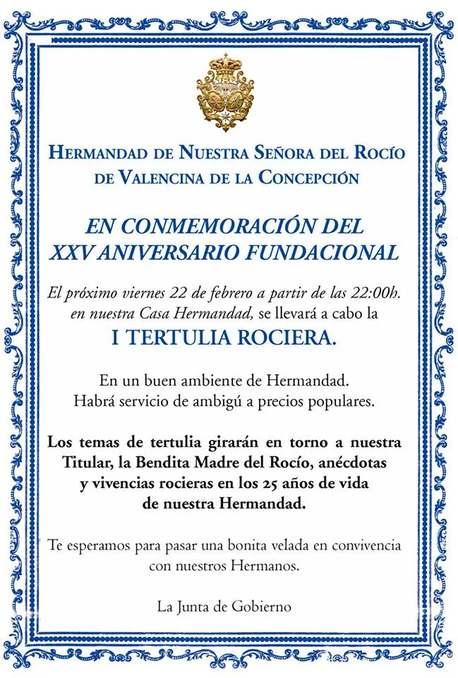 Valencina I tertulia rociera