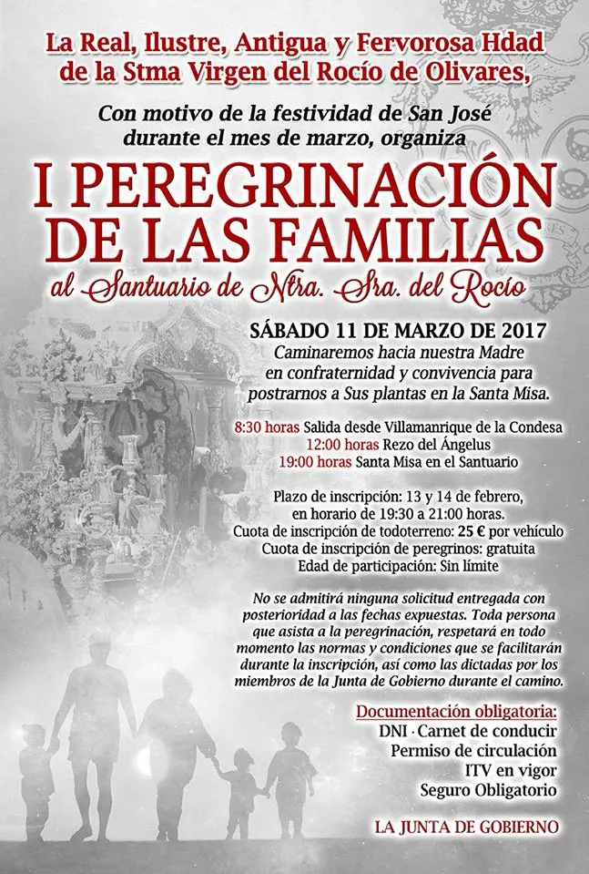 Olivares peregrinacion familias al rocio