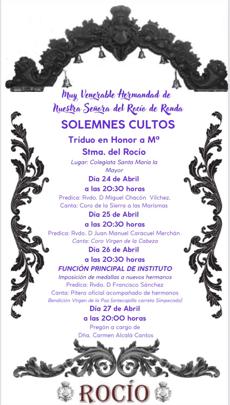 rocio ronda cultos