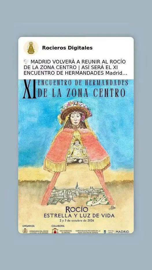 Cartel del XI Encuentro de Hermandades Rocieras de la Zona Centro