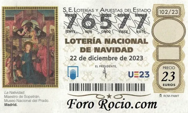 Loteria foro ofrenda 2023