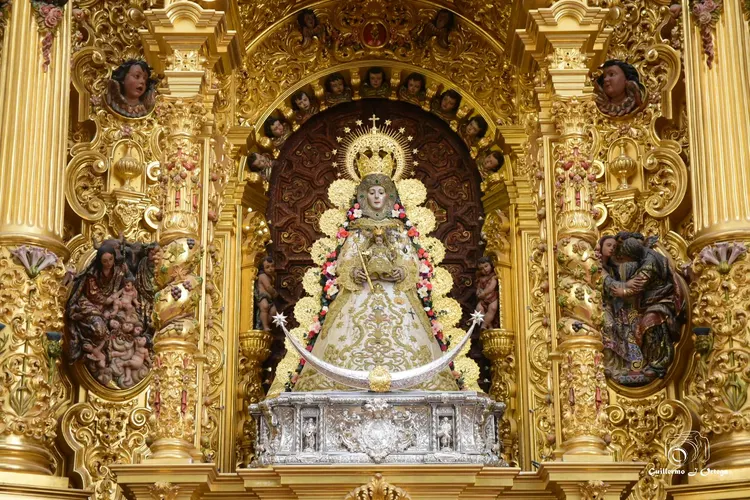 Virgen candelaria lazo blanco