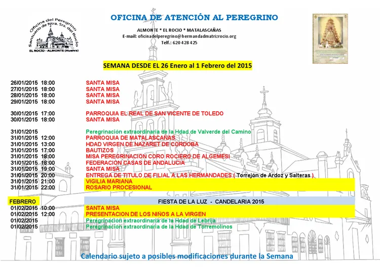 calendario 26 de enero