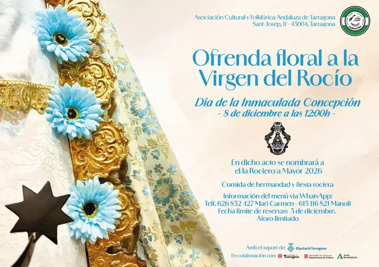 cartel inmaculada Asociación Cultural y Folclórica Andaluza de Tarragona-2025