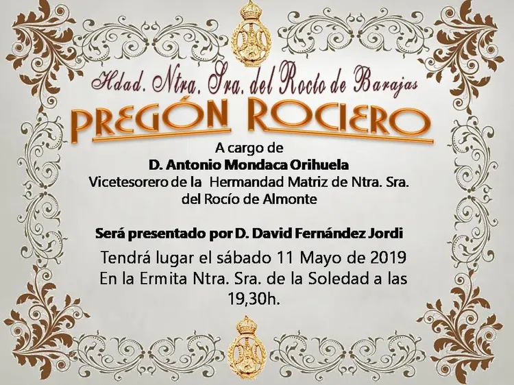 Barajas pregon 2019