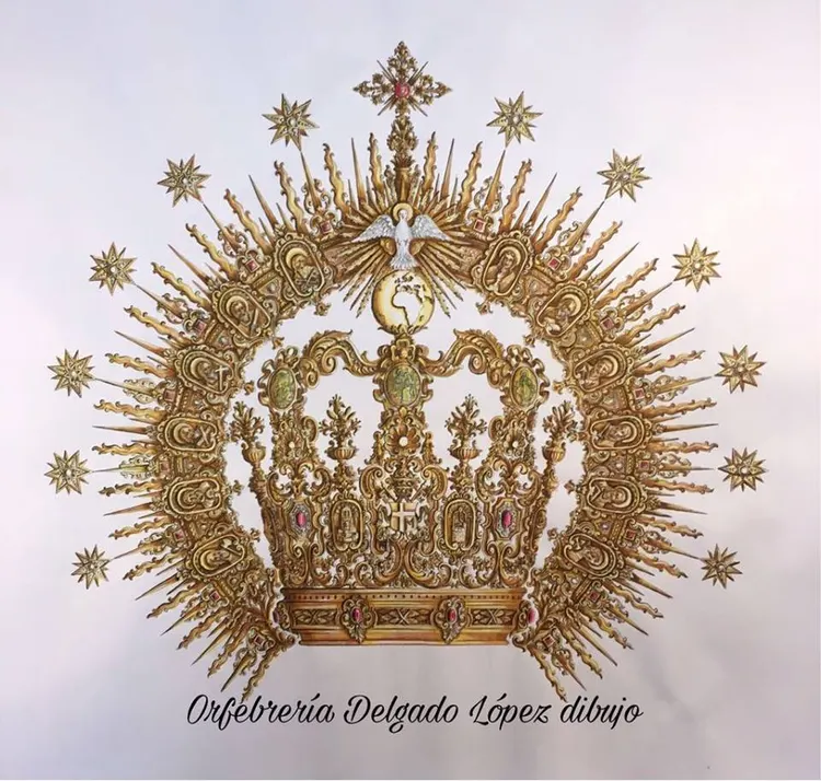 Boceto corona virgen rocio 2018