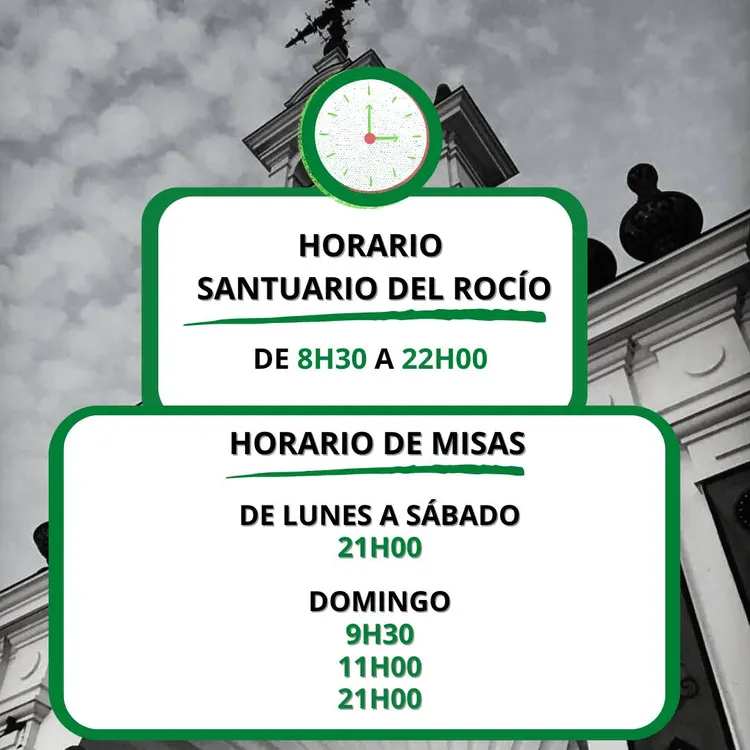 horarios santuario del rocio julio 2024