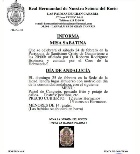 Las palmas sabatina