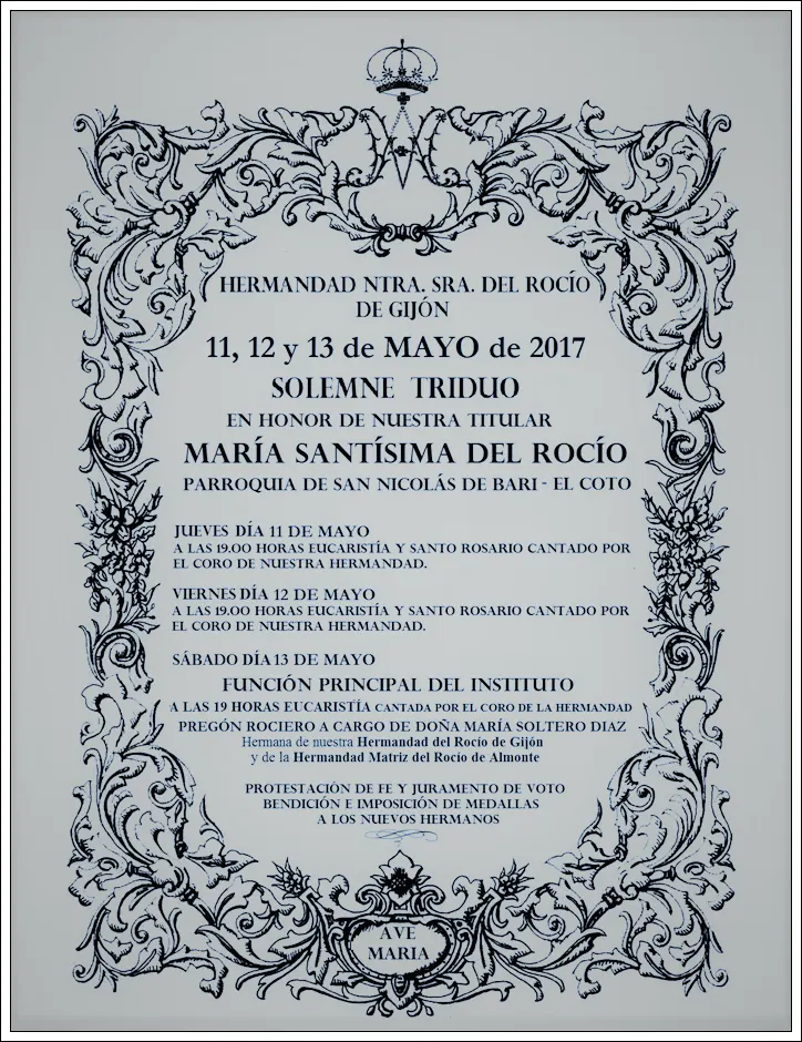 Gijón Cartel Triduo 2017