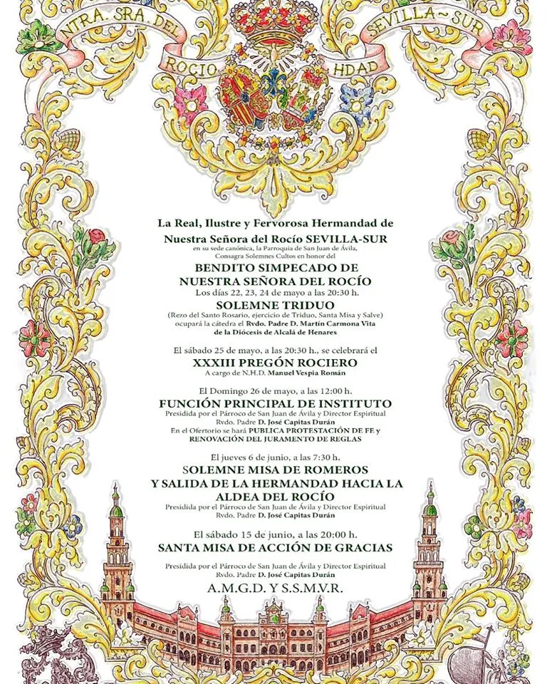 Sevilla sur Cultos rocio 2019