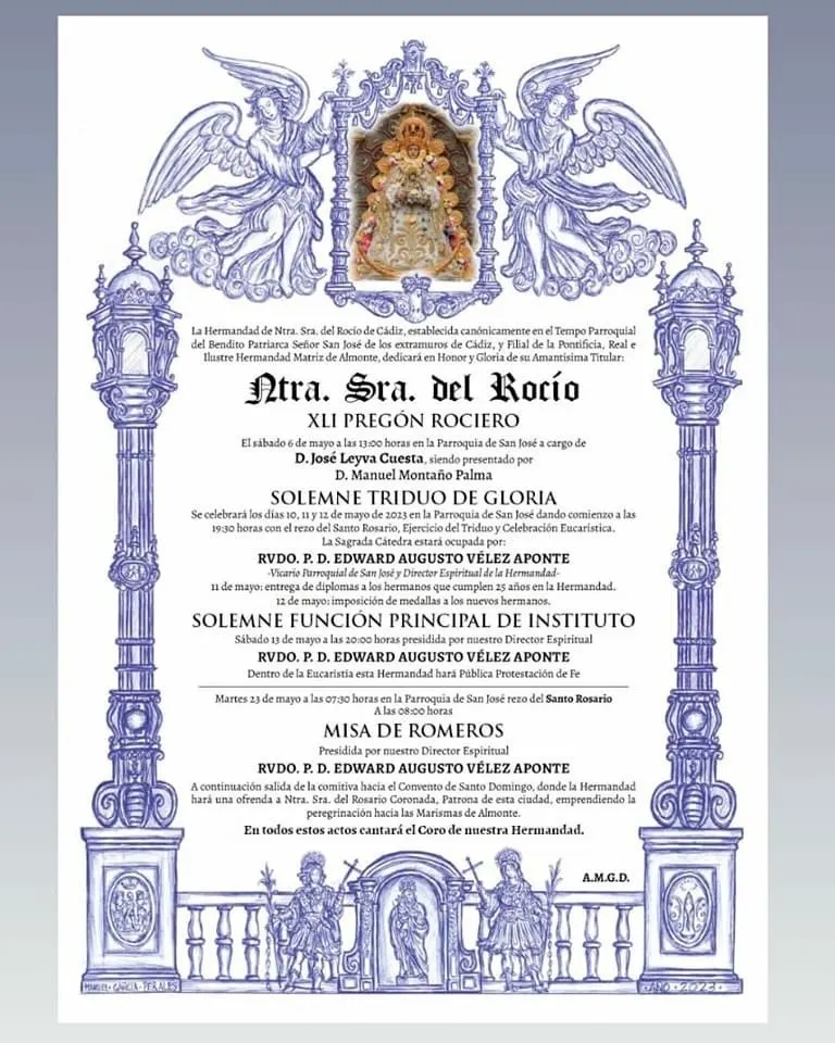 Cultos rocio 2023 Cadiz