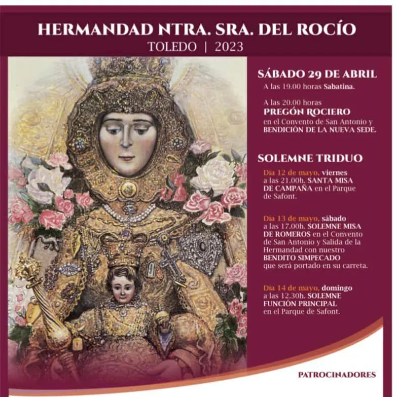 cultos rocio 2023 Toledo