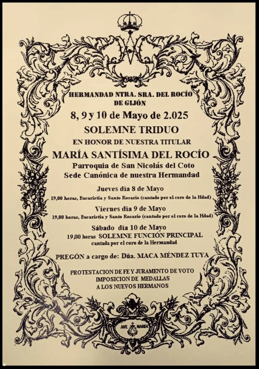 Actos rocio 2025 Gijon