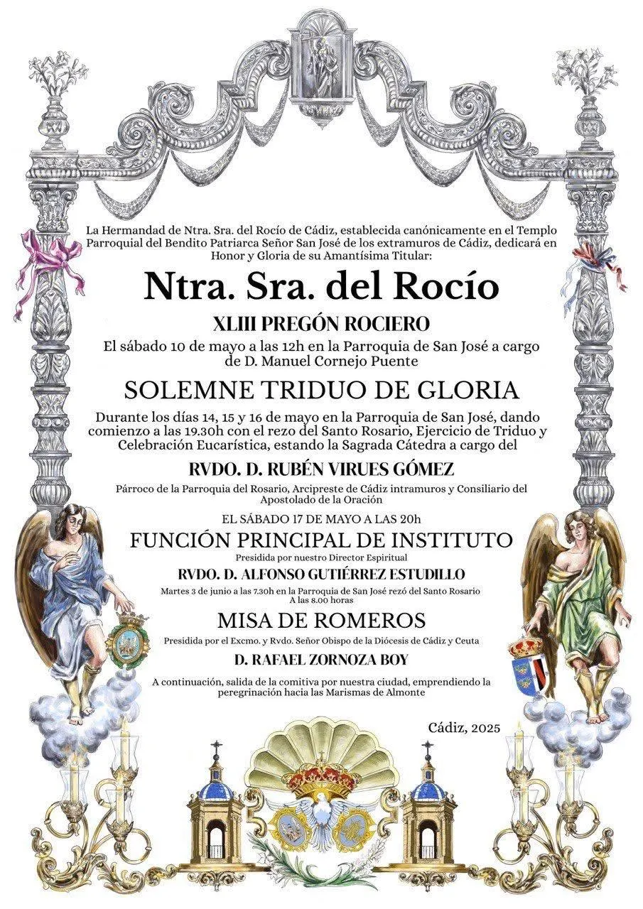 Actos rocio 2025 cadiz