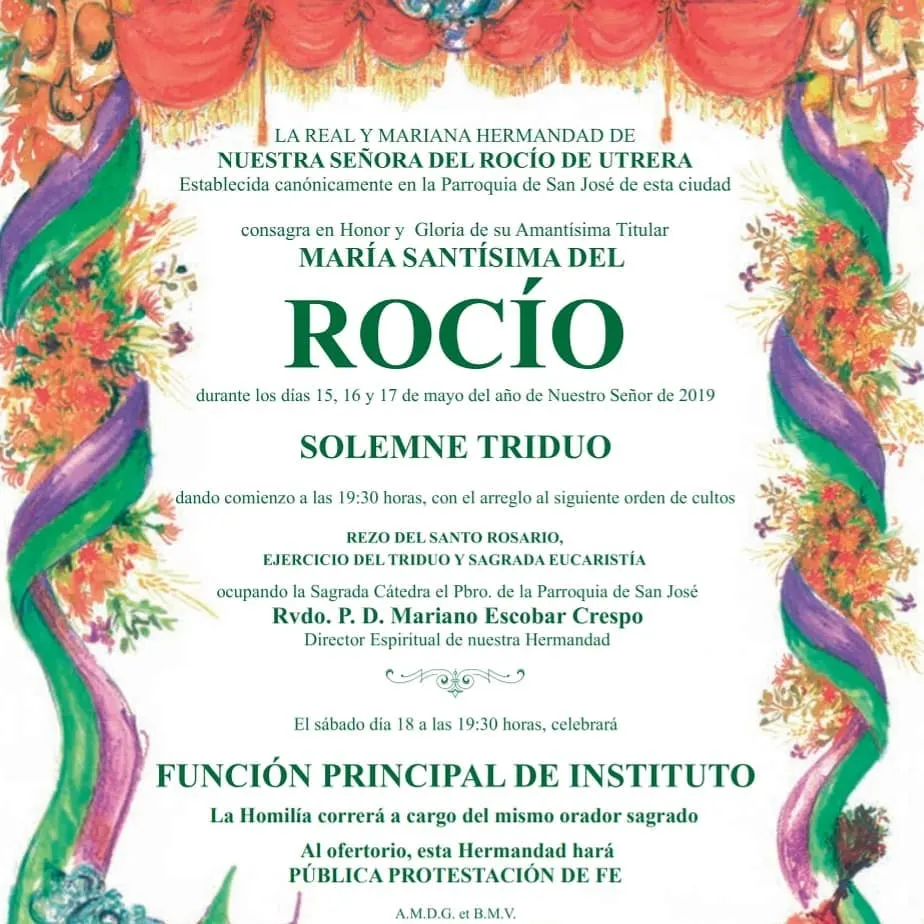 Utrera Cultos rocio 2019