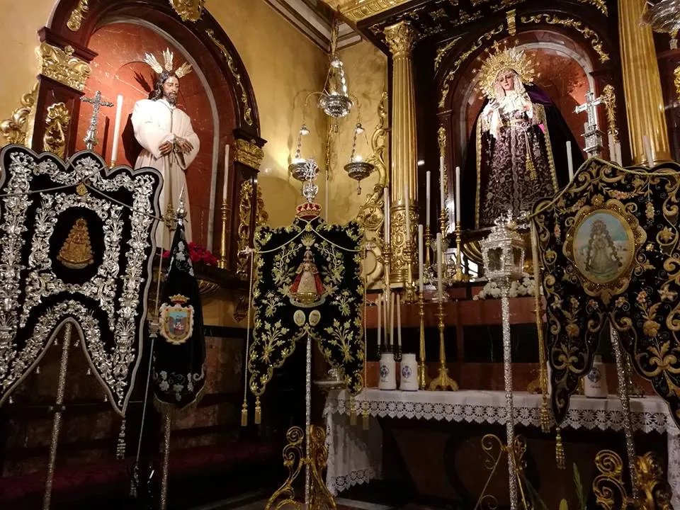 Lucena del Puerto, Villarrasa y Palos de la Frontera ya estan en el Polvorin, en la capilla de la Hermandad de la Victoria