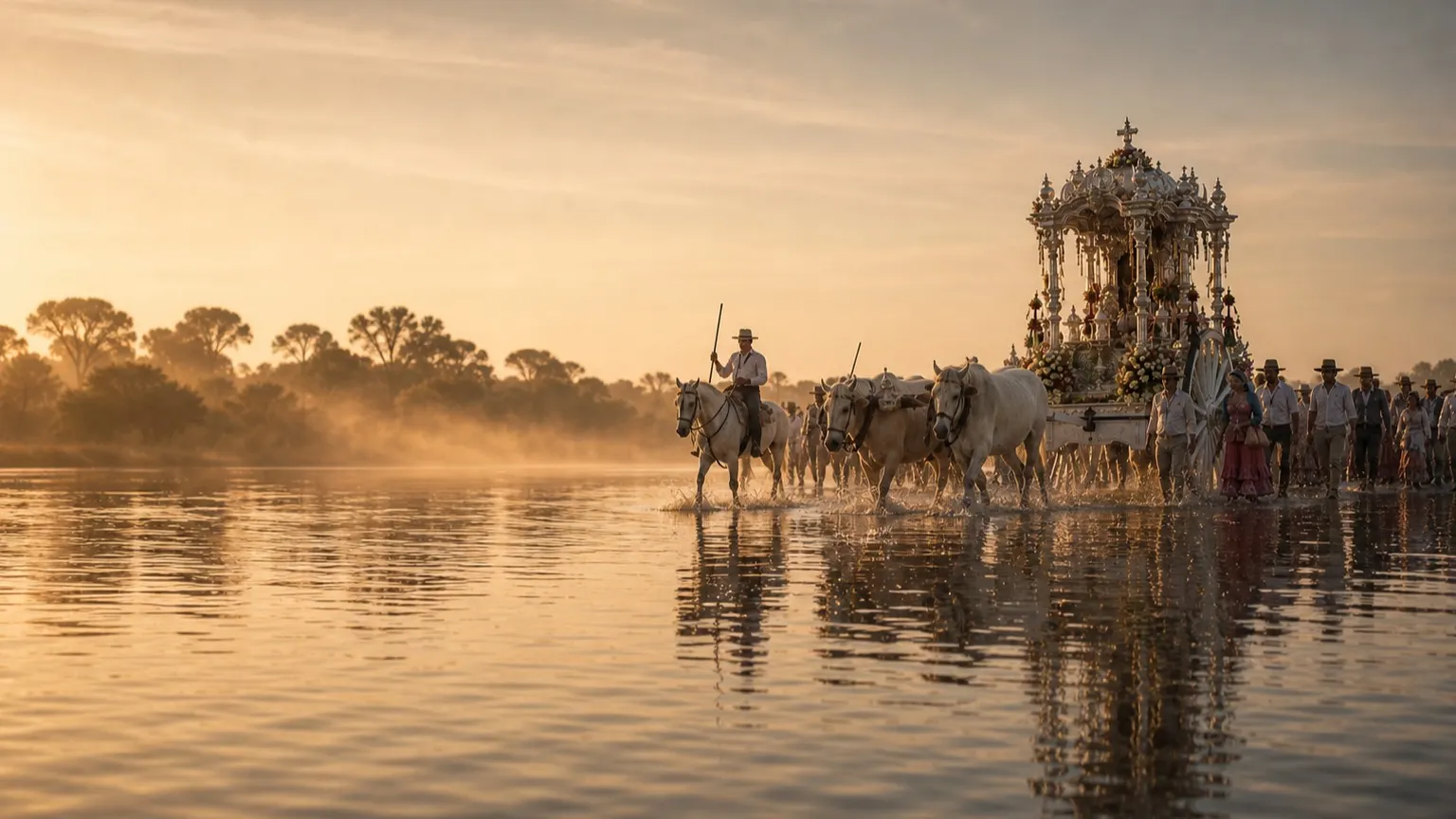 Cruce de las marismas de Doñana