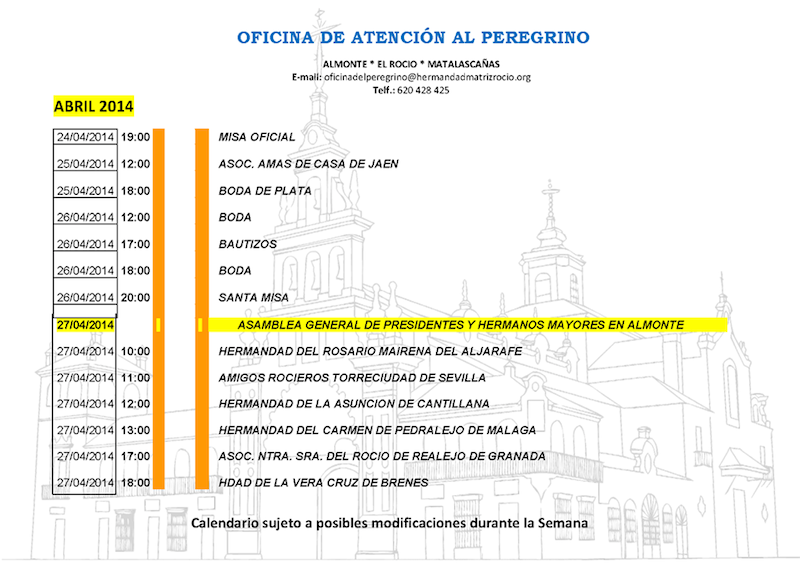 5222 peregrinaciones  abril 27