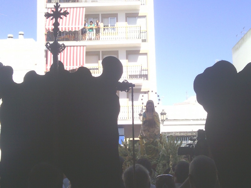 La Virgen del Mar con el Simpecado del Rocío