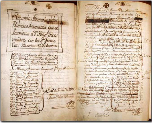 Primer acta de Cabildo del Rocío de Triana (web Hdad. de Triana)