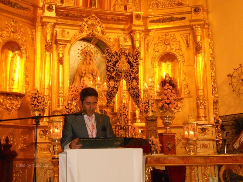 Rafael Salgado Galloso, Pregonero del XXXIII Pregón rociero de Isla Cristina, en dos momentos del mismo.