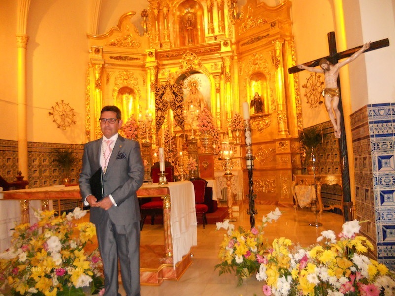 Rafael Salgado Galloso, Pregonero del XXXIII Pregón rociero de Isla Cristina, en dos momentos del mismo.