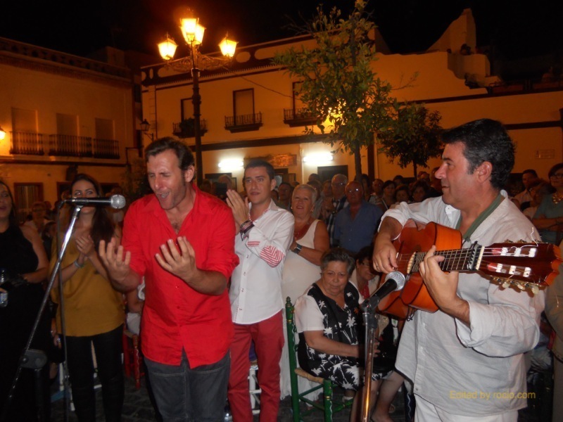 Distintos momentos de los cantes por sevillanas que realizaron Joaquín Pandolfo y sus amigos