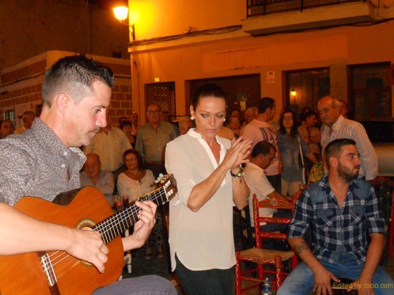 Distintos momentos en los que Mariví interpreta unas sevillanas