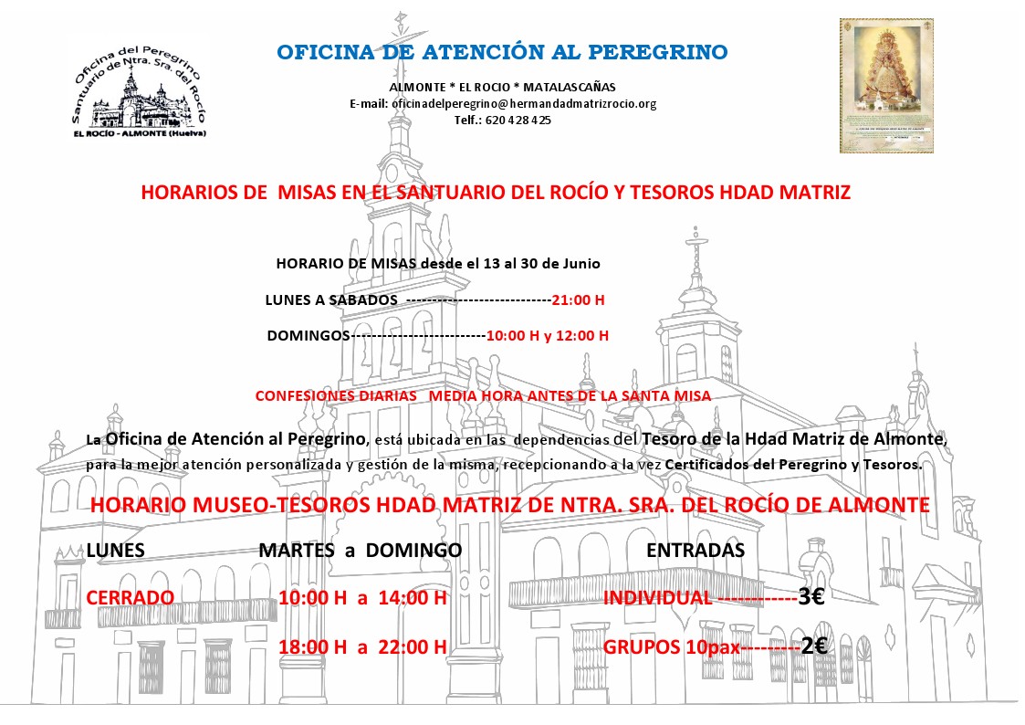 misas 13 al 30 junio