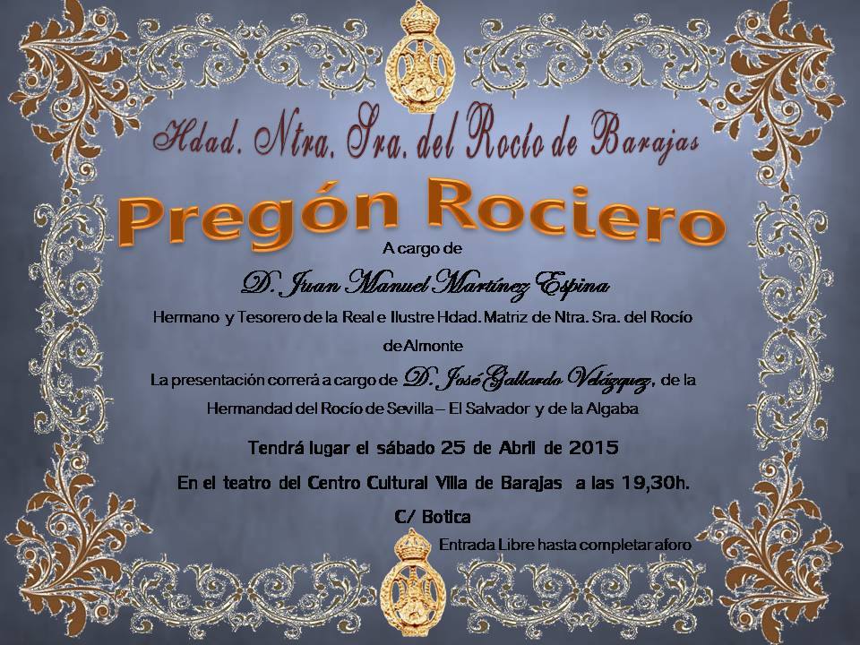 Barajas pregón 2015
