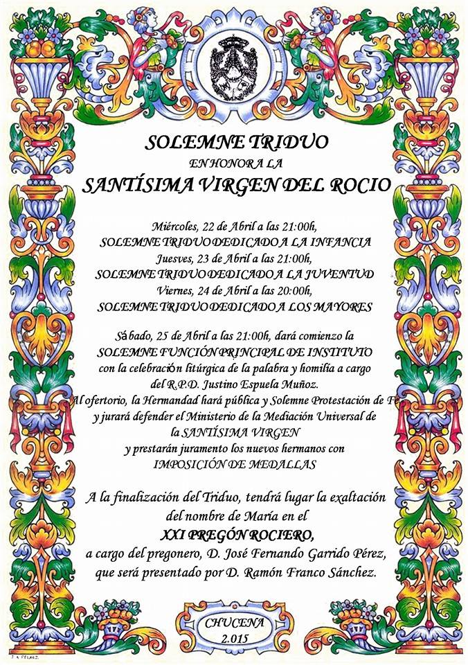 Chucena triduo 2015