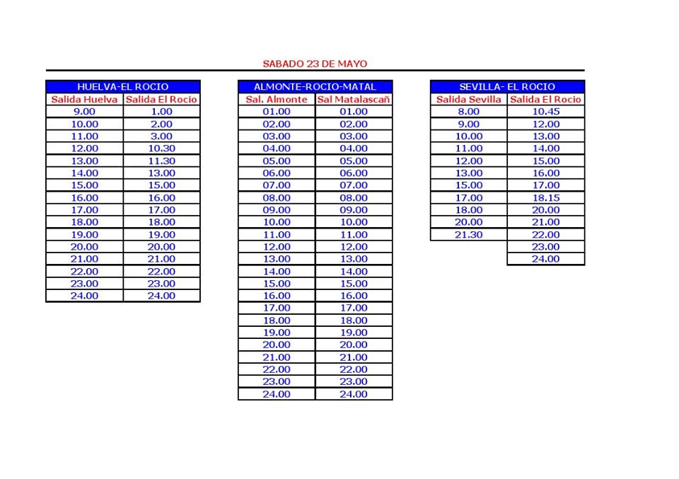 Horarios Damas 2015-2