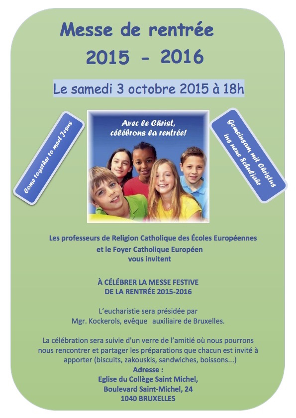 Bruselas Messe de la rentrée 2015-2 langues