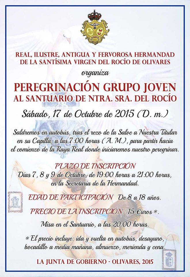 Olivares jovenes andando al rocio 2015