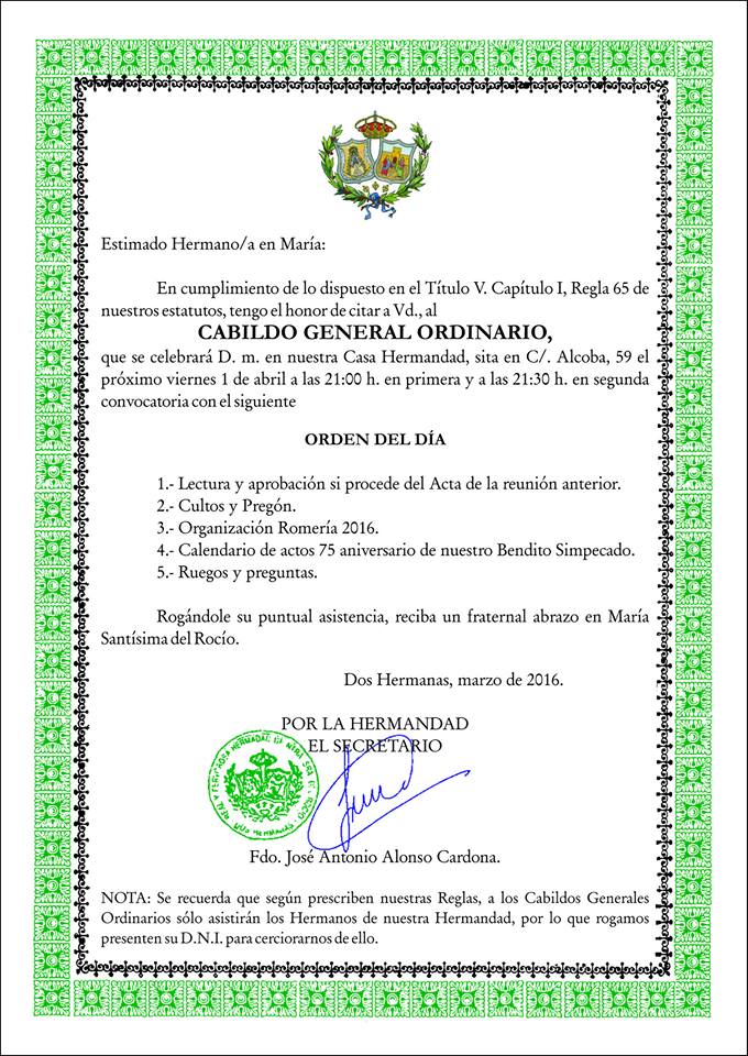 Dos Hermanas Cabildo 2016