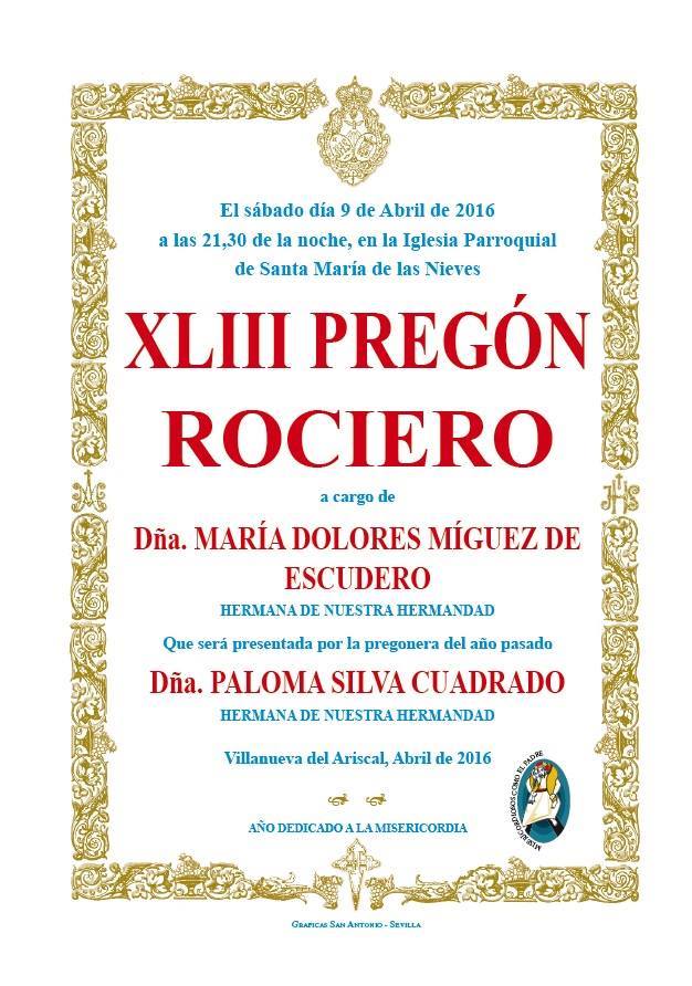 Villanueva del Ariscal pregon 2016