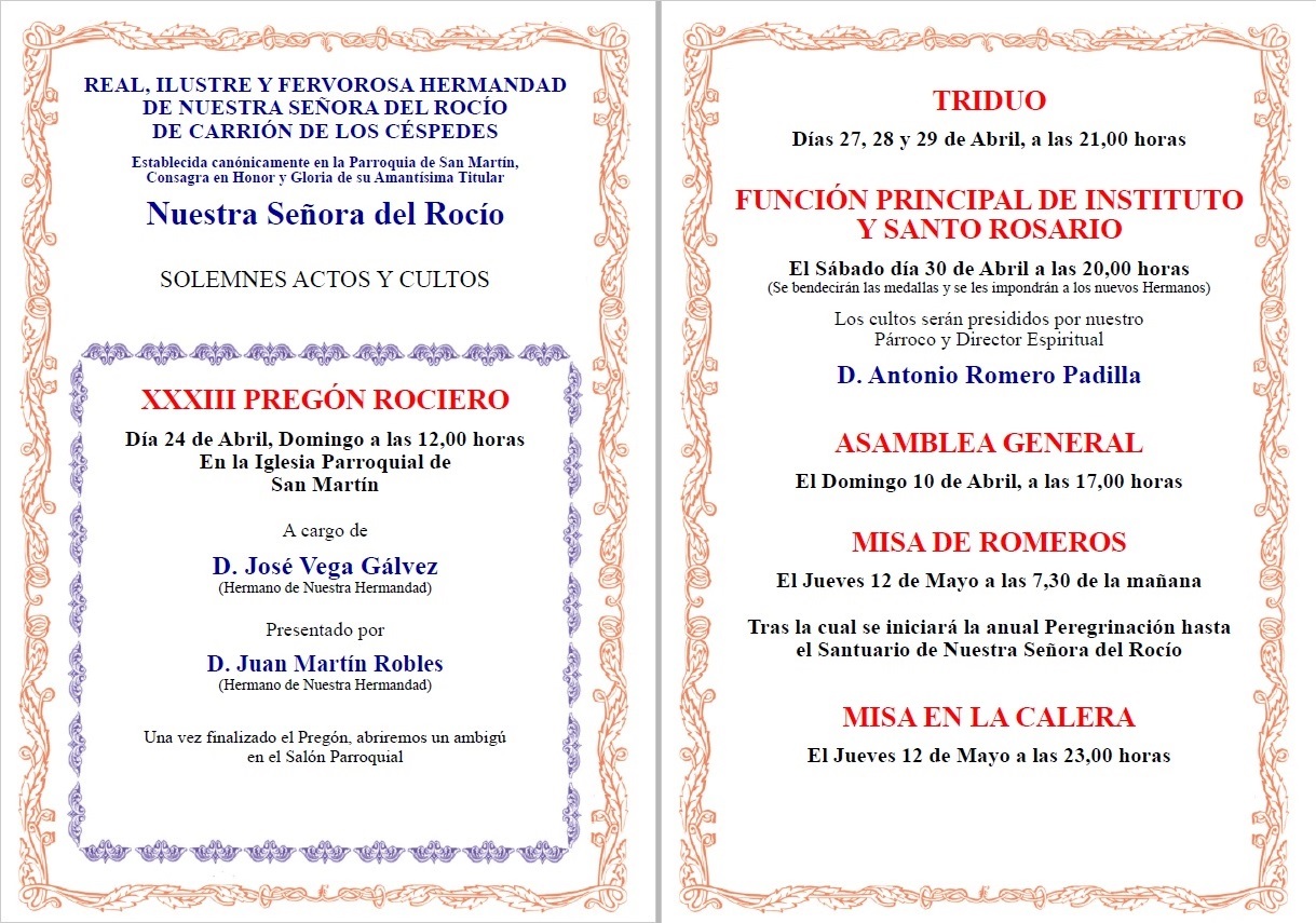 Carrion Triduo y Pregón 2016