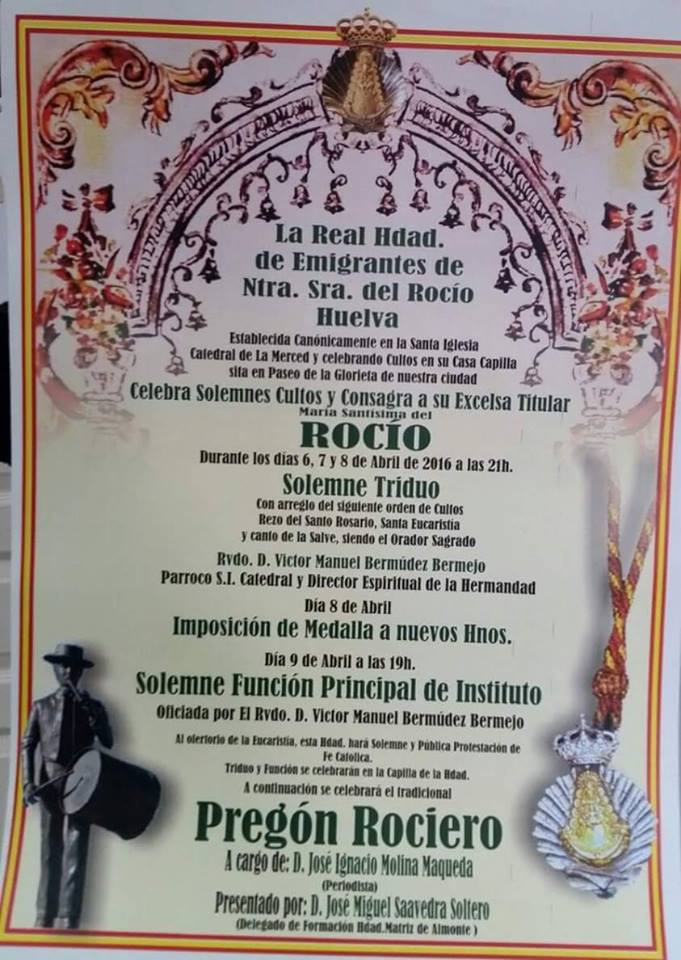 Emigrantes triduo y pregon 2016