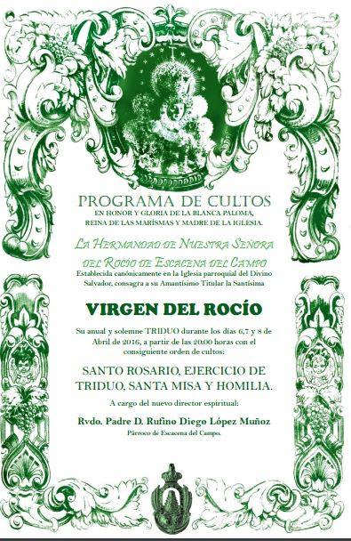 Escacena Triduo 2016