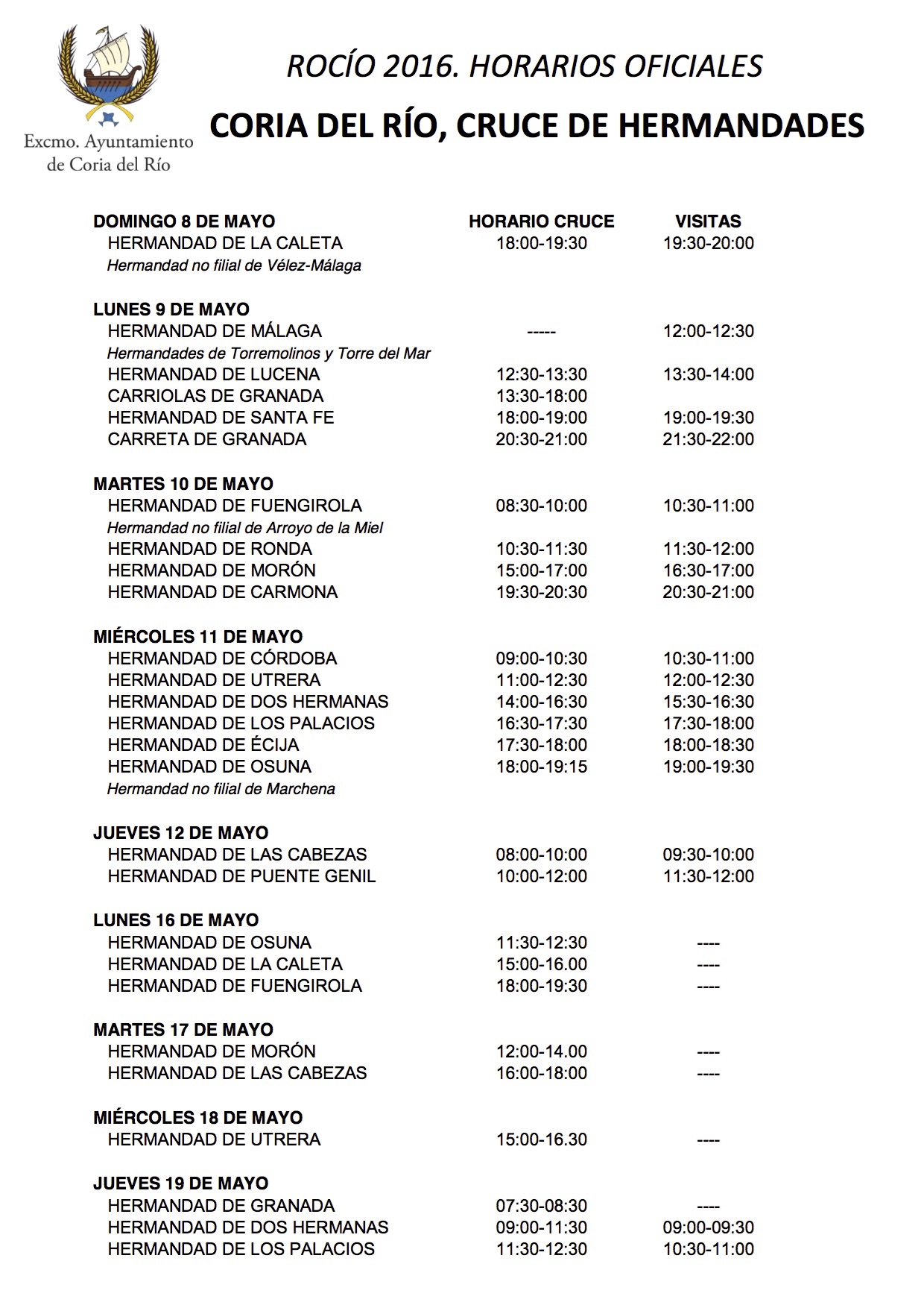 Paso Coria ROCÍO 2016