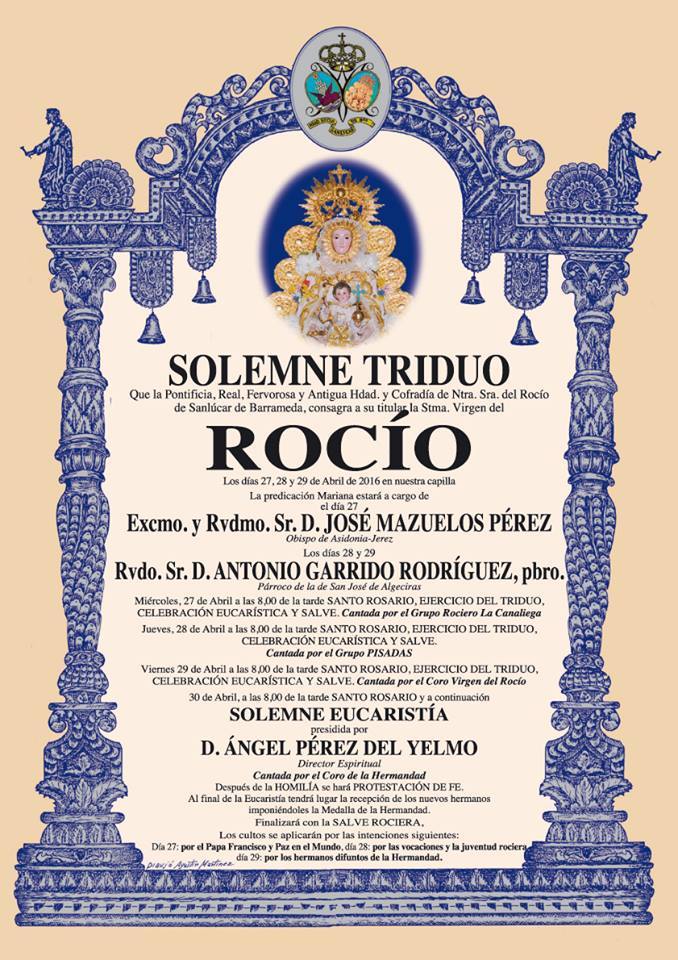 Sanlucar de Barramenda triduo 2016