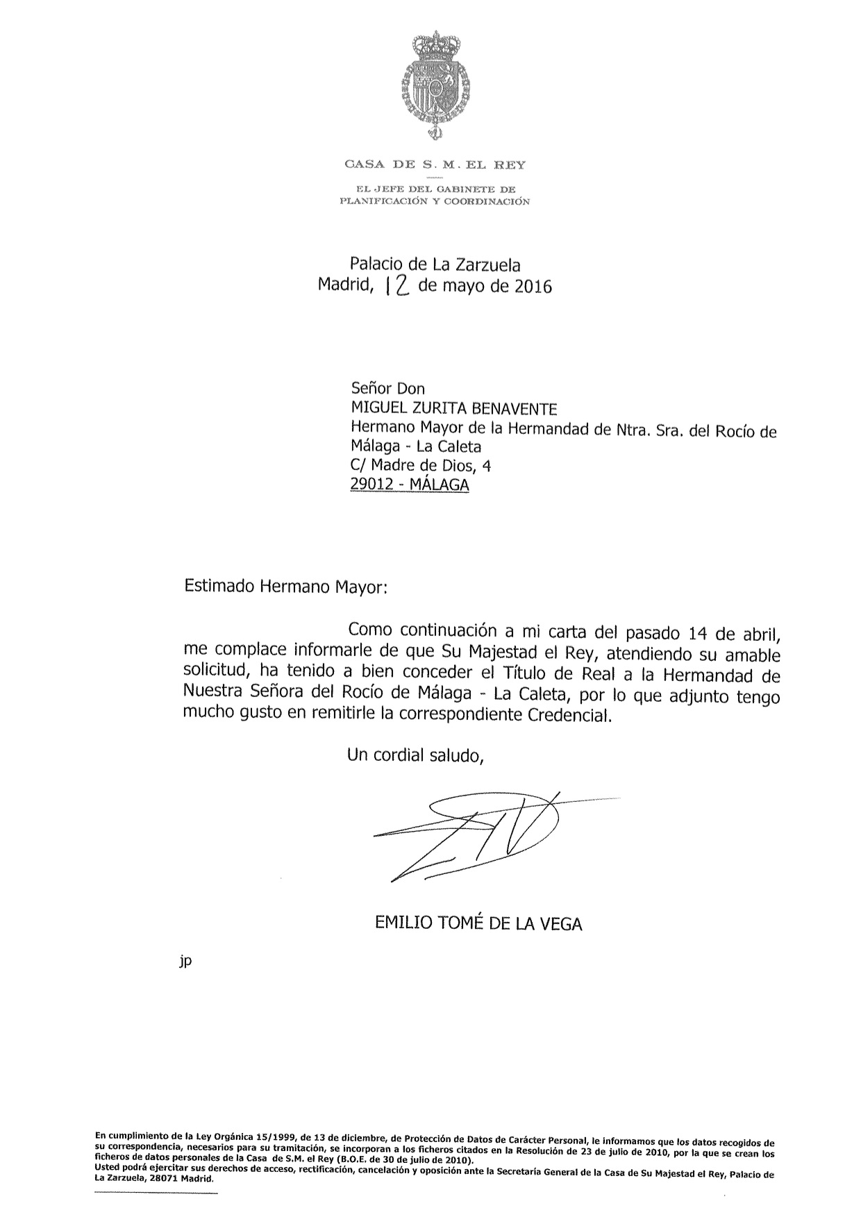 La Caleta Real Carta y credencial-2