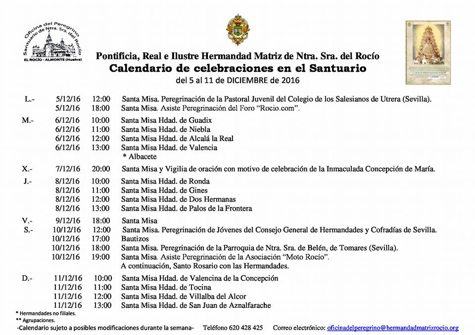 calendario-celebraciones-del-5-al-11-de-diciembre-2016