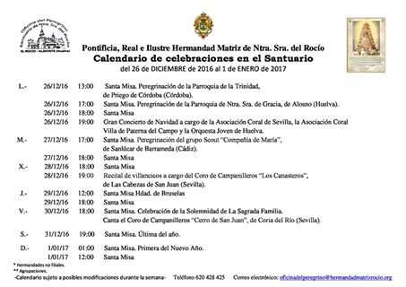calendario-celebraciones-en-el-rocio-del-26-12-al-1-1-2017