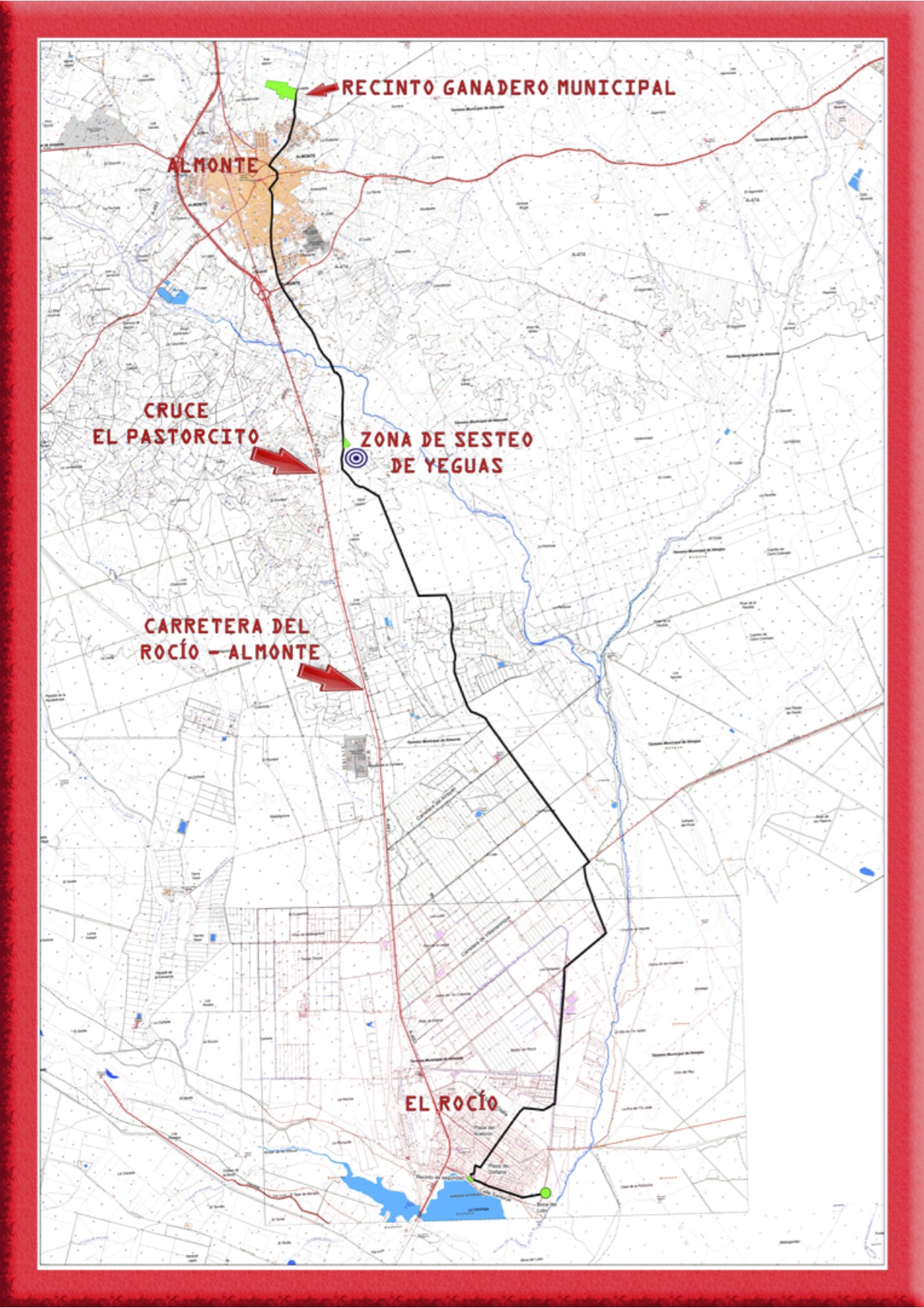MAPA-CAMINO-yeguas-El-Rocio-Almonte