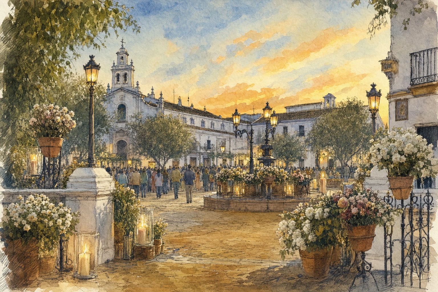 Ilustración de la virgen vuelve a las calles: fervor multitudinario en almonte