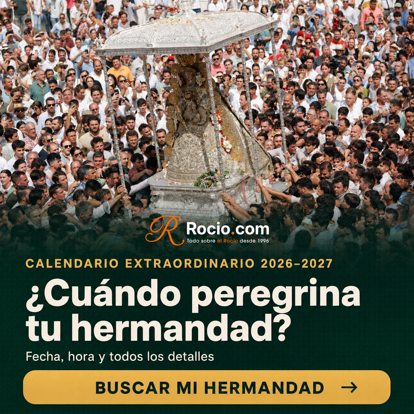 rocio cuando peregrina tu hermandad banner cuadrado
