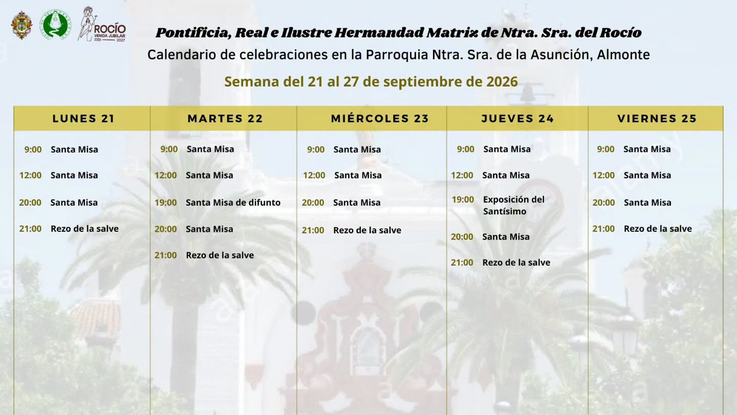 celebraciones de la semana del 21 al 27 de septiembre 1
