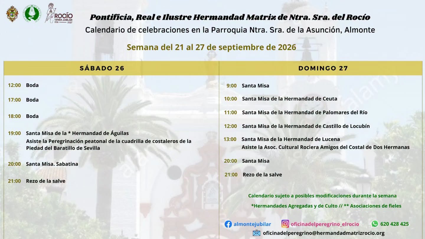 celebraciones de la semana del 21 al 27 de septiembre 2