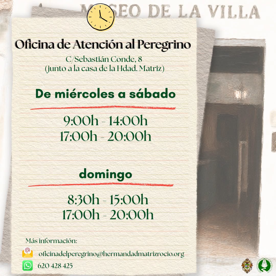 horarios oficina de atencion peregrino rocio 2026 1